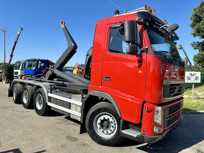 Volvo FH 420 TRIDEM 8x4 25T AJK HOOKLIFT - BIG AXLES / HUB REDUCTION - LIFT + STEERING AXLE - AIR SUSP. - I SHIFT - BE TRUCK 