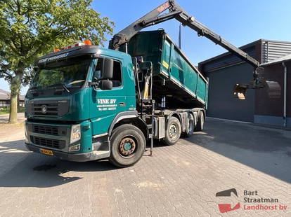 Terberg FM 1850 FM1850-T 8x4 Euro 5 Kipper met HMF 1643Z2 Kraan