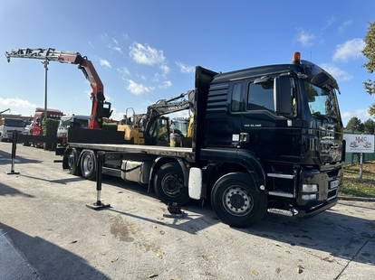 MAN TGS 35.480 8x2 + CRANE PALFINGER PK 33002 E (6x) ROTATOR - 5/6F - RADIO - RETARDER - LIFT+STEERING AXLE - PLATFORM 6m50