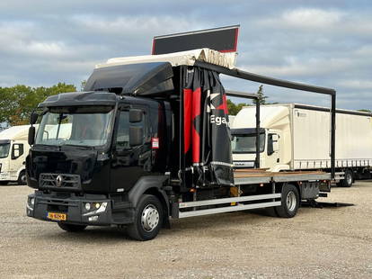 Renault D 240.16. Schuifzeil Bakwagen met Laadklep.