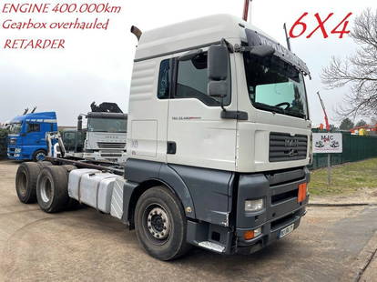 MAN TGA 33.480 6x4 MANUAL GEARBOX ZF - RETARDER - 13T AXLES - EURO 4 D26 - AIR SUSPENSION - A/C - SLEEPERCAB - FR TRUCK