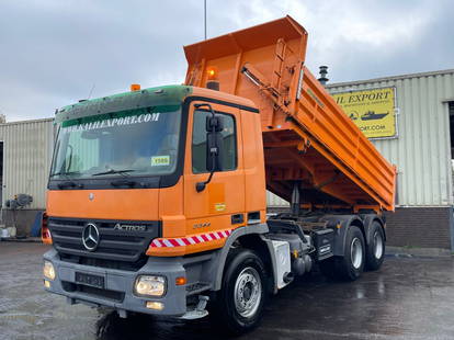 Mercedes-Benz Actros 3344 MP2 Kipper 6x4 V6 EPS Full Steel Suspension German Truck Good Condition