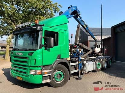 Scania G380 B 8X2/*6 Euro 5 met haakarm systeem en Hiab XS 211 E 3 Hipro Radiografische kraan