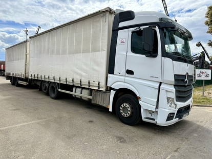 Mercedes-Benz Actros 2545 6x2 JUMBO +/- 110m³ VOLUME ZUG - DURCHLADER - FRUEHAUF 2-AXLES SAF - LIFT ACHSE