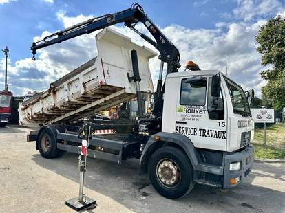 MAN LC 18.280 LC 18.280 18T 4x2 TIPPER + CRANE (2018!!!) HIAB 099 E-2 DUO (921h!) - *157.000km* - FULL AIR - BE TRUCK