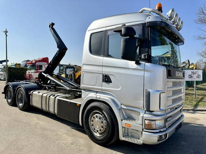 Scania G 144G-530 V8 6x4 HOOKLIFT 20T MEILLER - FULL AIR SUSPENSION - OPTI-CRUISE - CR19 SLEEPERCAB