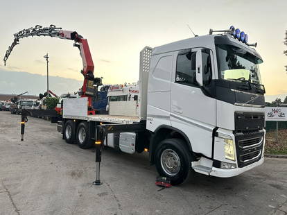 Volvo FH 500 6x4 + (32m!) CRANE PALFINGER PK50002-EH F (7x) + FLY-JIB PJ 080 C (4x) - ROTATOR - 5/6F - 127.000km - RETARDER - BE TRUCK