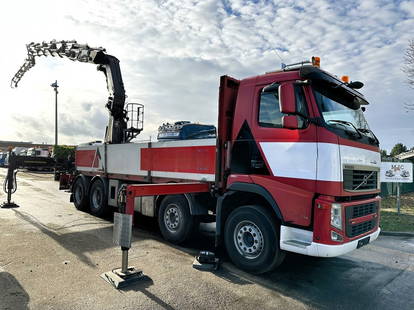 Volvo FH 460 8X4 +(27m!) CRANE HIAB 700 E-6 HIPRO + FLYJIB 165X-4 - ROTATOR - *377.000km* - E5 - BE TRUCK