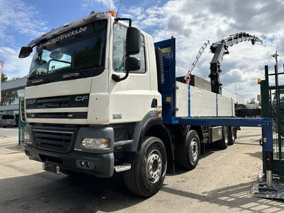 DAF CF 85.410 8x4 + CRANE HIAB 477 E-6 + JIB 100X-4 (27m) - EURO 5 - BE TRUCK