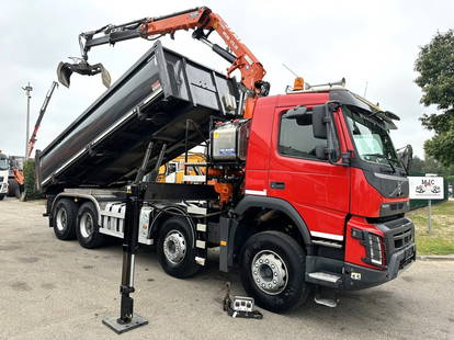 Volvo FMX 420 8X4 TIPPER + CRANE ATLAS 172.3E (2021! 662h) - BORDMATIC - E6 - RADIO - TOP CONDITION / BE TRUCK