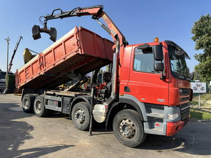 DAF CF 85.410 8X4 TIPPER + CRANE